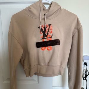 LV cropped hoodie